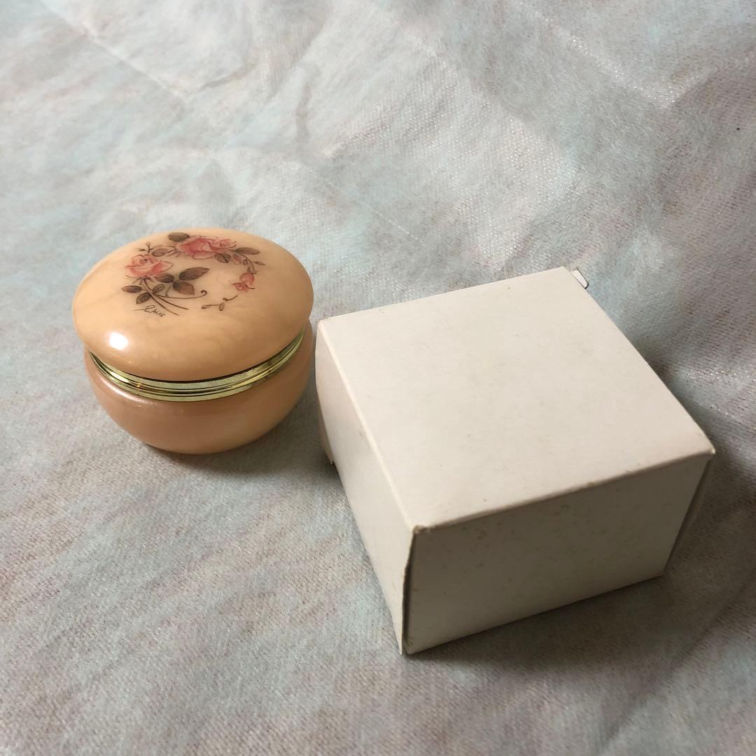 イタリア製　大理石　ローズ　小物入れ