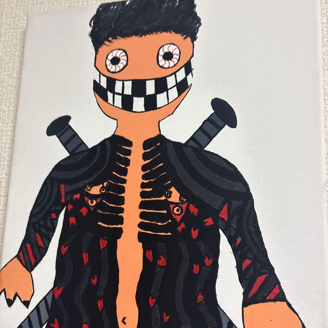 一点物　アクリル画　ハンドメイド　絵画