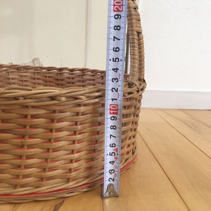 ☆アンティーク☆西ドイツ　W.Germany ラタン　籐　かご　バスケット