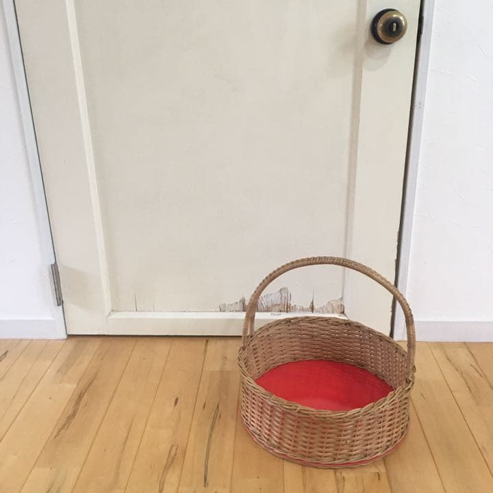☆アンティーク☆西ドイツ　W.Germany ラタン　籐　かご　バスケット