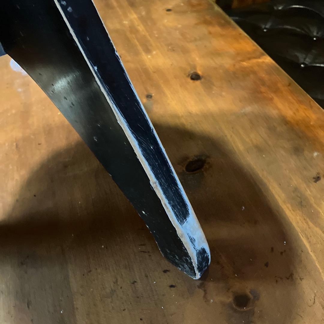 Gem City アイスクリーム風ステンシル背板 ピアノ椅子　切り株ハンドメイド