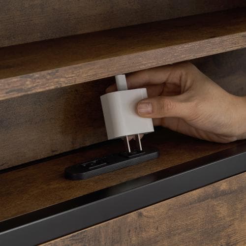 ベッドフレーム ダブル ダブルベッド パイプベッド コンセント付き 宮付き 木