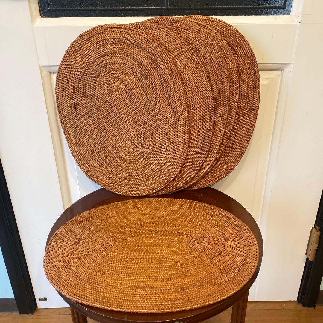 天然素材 バリ島産 アタ ランチョンマットBOXセット 大小各6枚入り