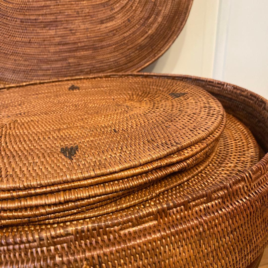 天然素材 バリ島産 アタ ランチョンマットBOXセット 大小各6枚入り