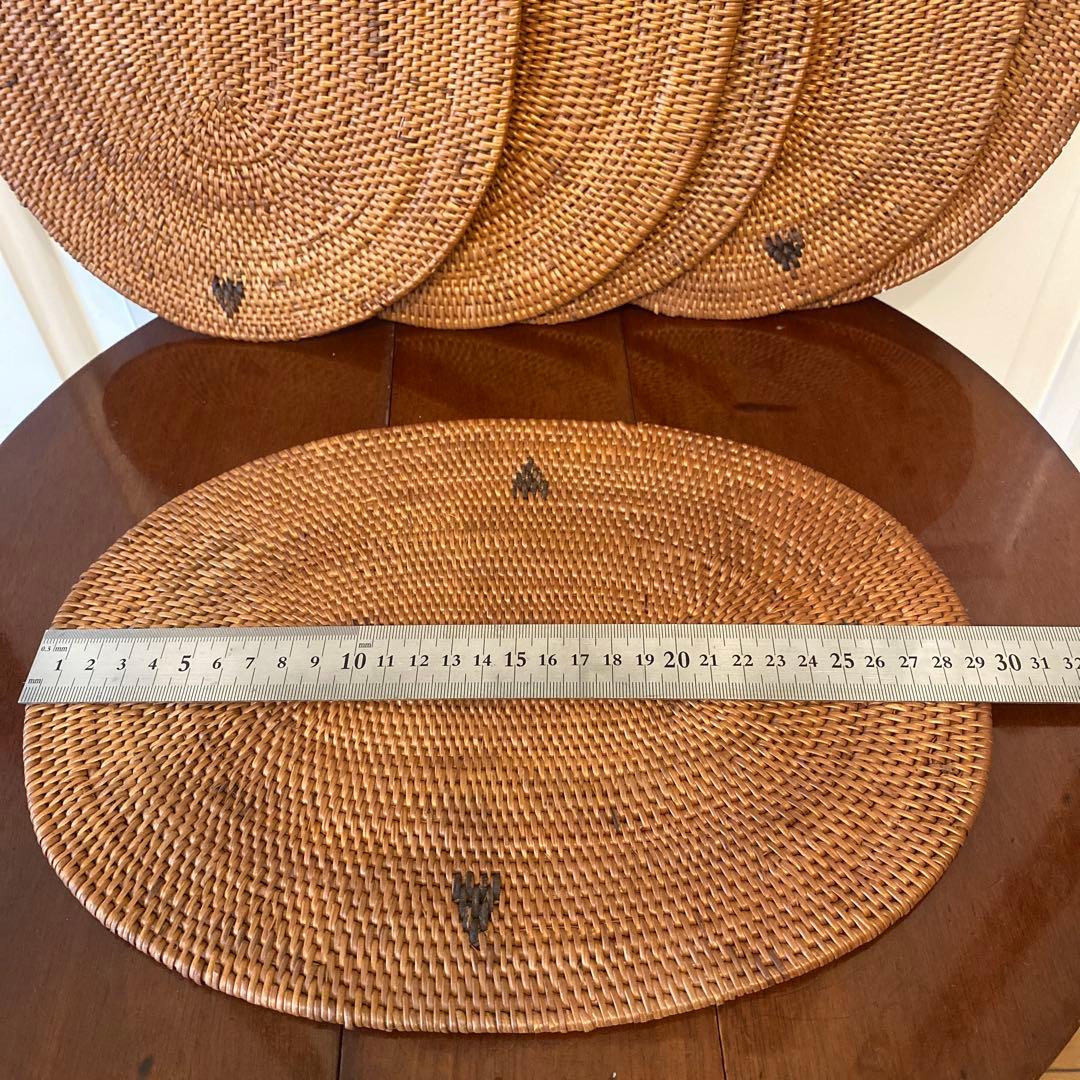 天然素材 バリ島産 アタ ランチョンマットBOXセット 大小各6枚入り