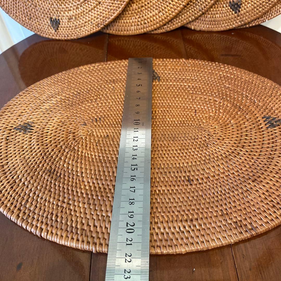 天然素材 バリ島産 アタ ランチョンマットBOXセット 大小各6枚入り