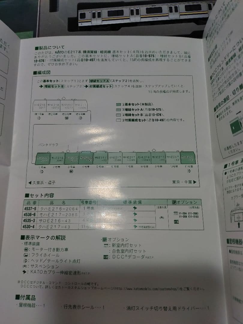 KATO Nゲージ E217系総武快速線・横須賀線　旧塗色　15両セット
