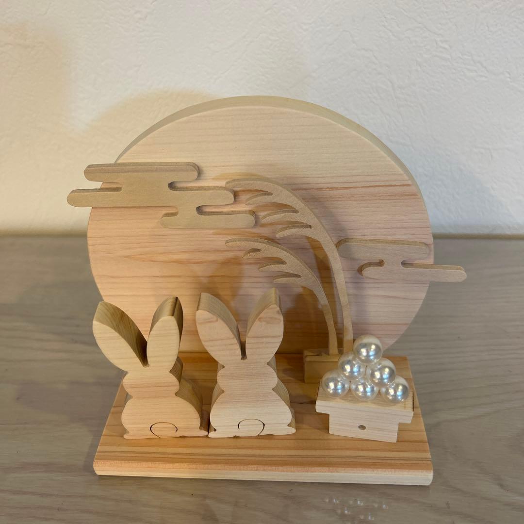 木製ヒノキお月見・ハロウィン・クリスマス・正月・節分・夏風物