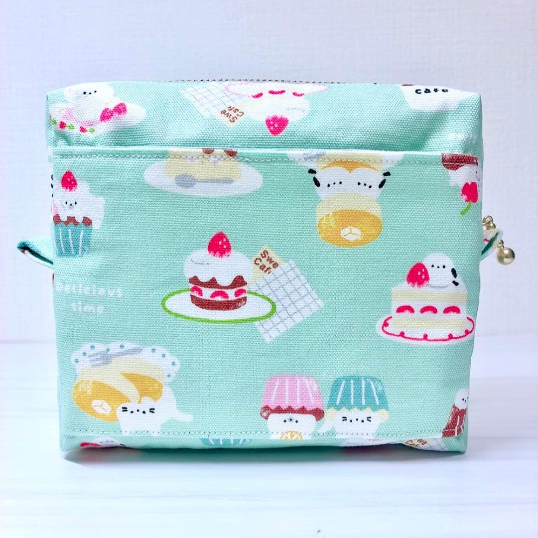 ★k.k★ ティッシュポケット付ハンドメイドポーチ シマエナガ A493