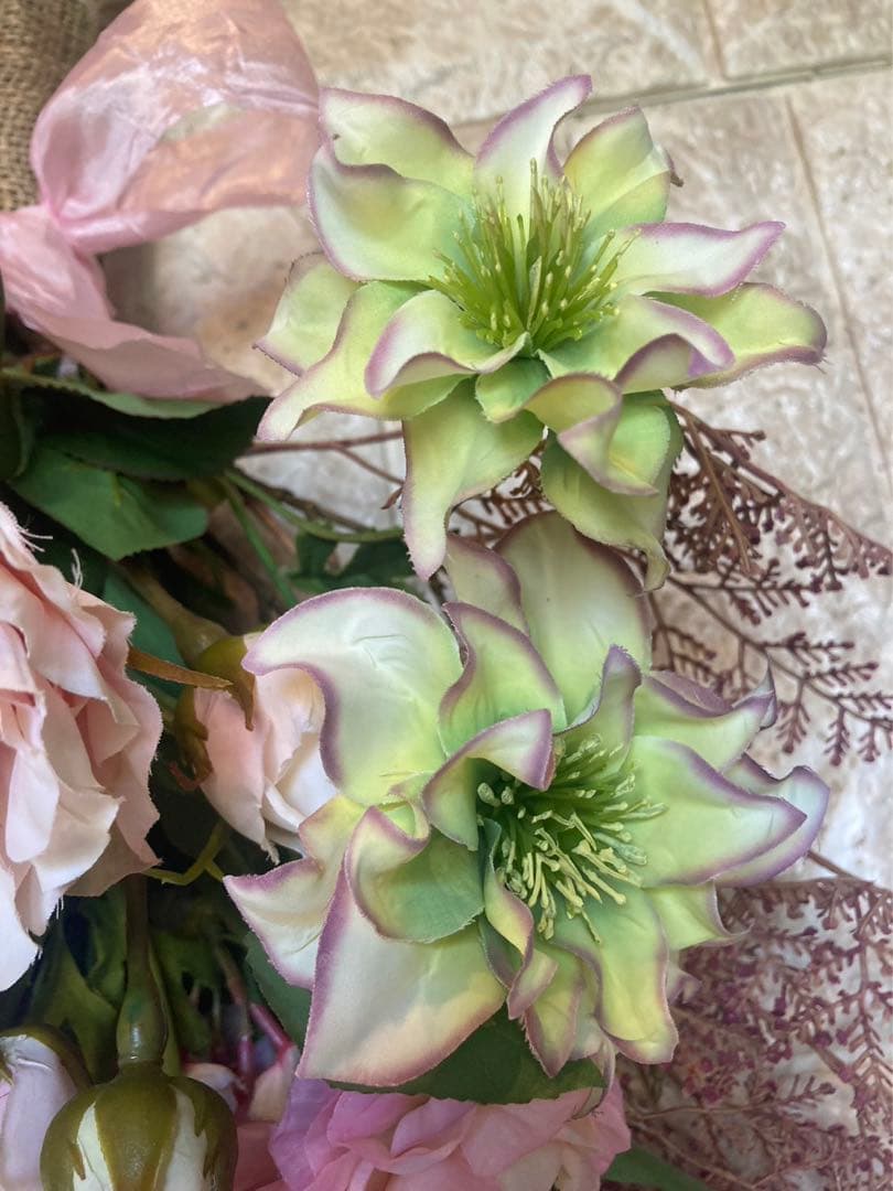 光触媒　人工観葉植物　ウォールグリーン　フェイクグリーン　春のスワッグ77