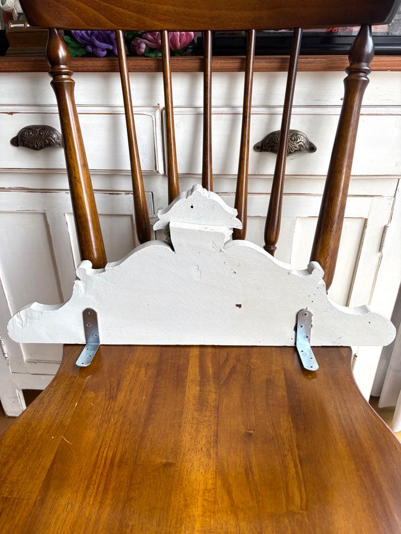 フランスアンティーク　ペディメント　木製パーツ　壁飾り　家具装飾　オブジェ　彫刻