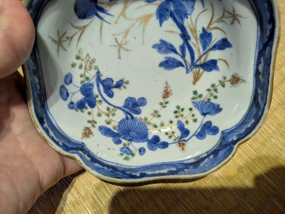 古伊万里　色絵　向付（５客）成化年製銘