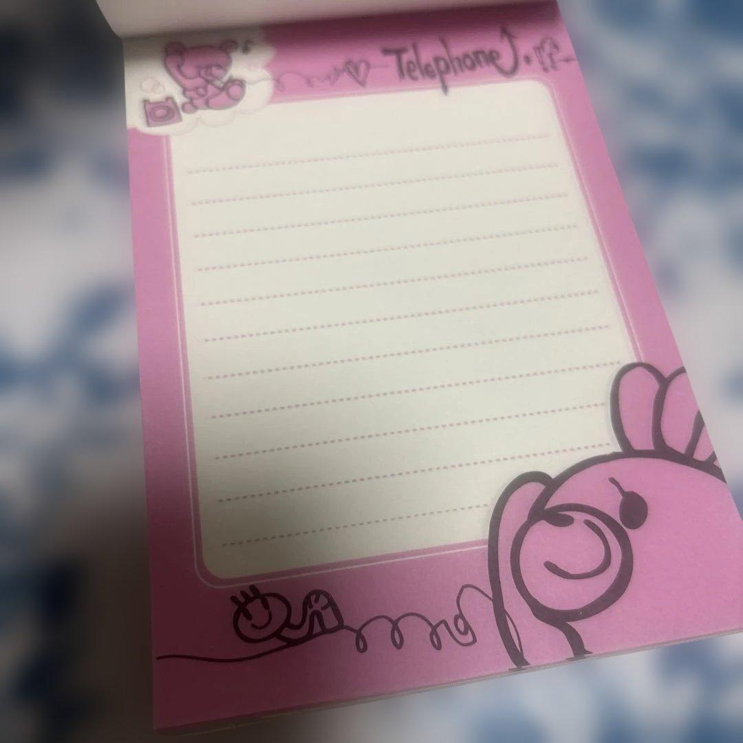 【レトロ】【平成】【レア物】　テレフォン　くま　ベア　メモ帳　クラックス