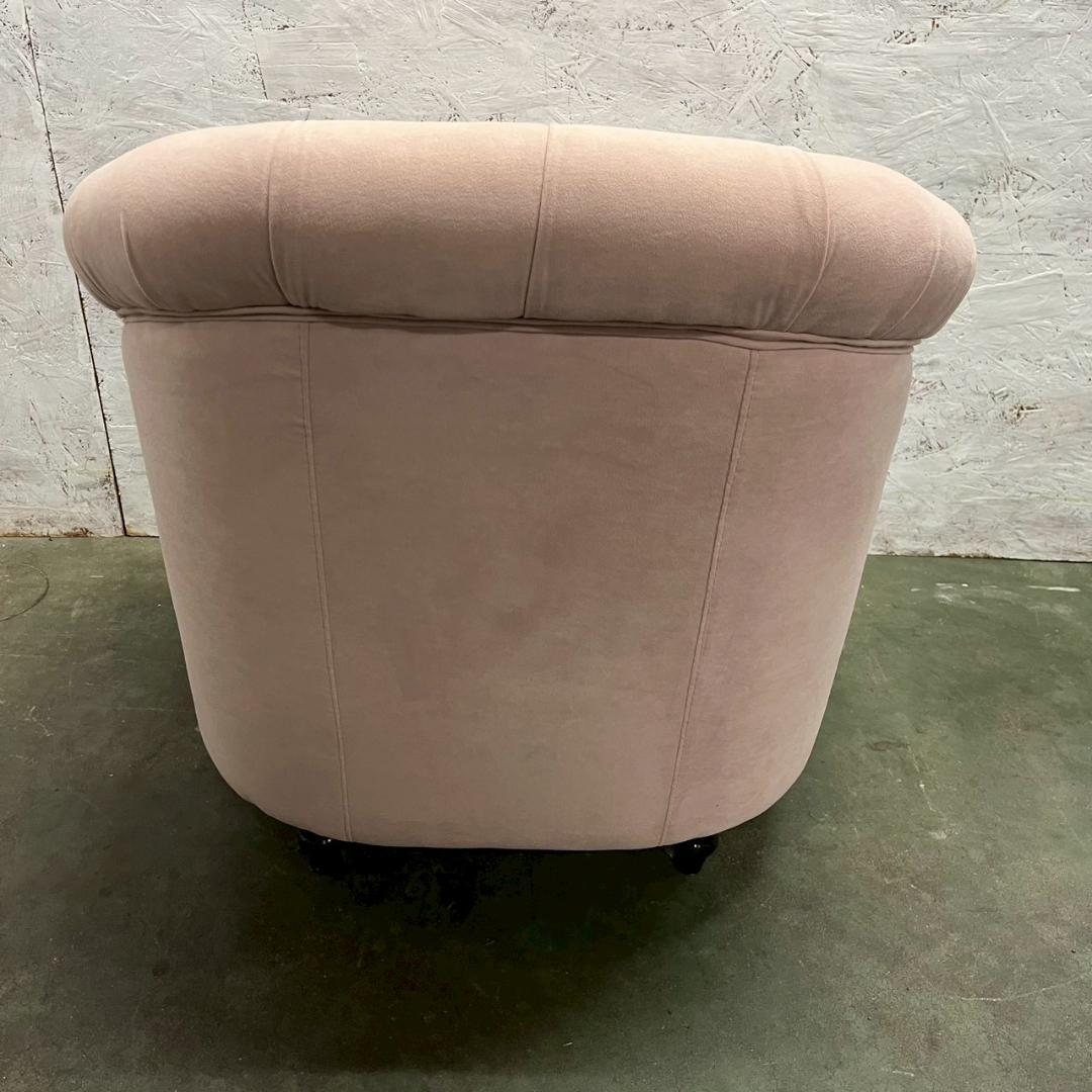 チェスターフィールド 1人掛けソファ ピンク VINCENT ② A0607