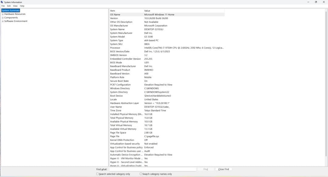 動作確認済 Dell G5 15 5590 ジャンク品