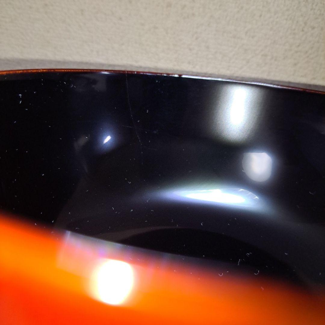 【越前漆器　煮物椀×5客】天然木製　　溜塗　金彩\"桜吹雪蒔絵　長期保管品