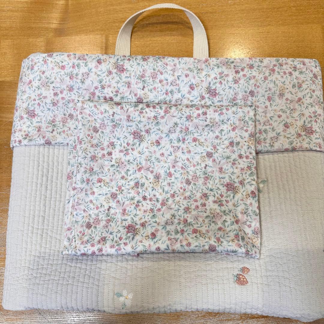 yu_u&me_e♡　レッスンバッグ　上履き入れ　リバティ生地　ヌビ
