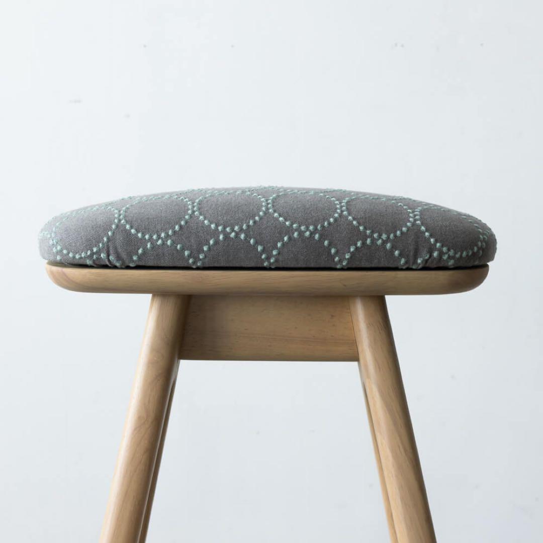 キッチンスツールH630＋ミナペルホネン tambourine if2106GY