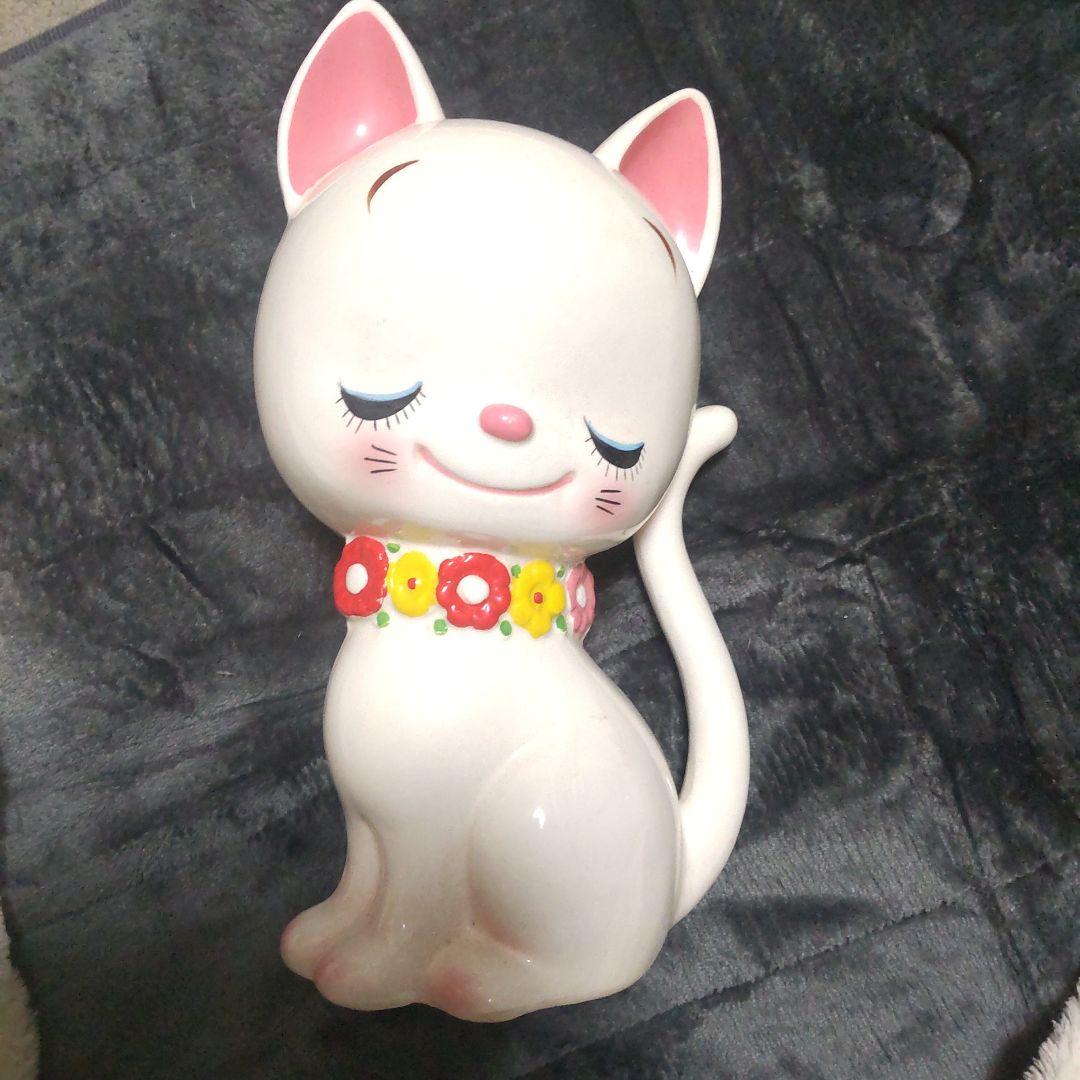 レア　RUNE 内藤ルネ 陶器 貯金箱 猫 昭和レトロ　箱有り