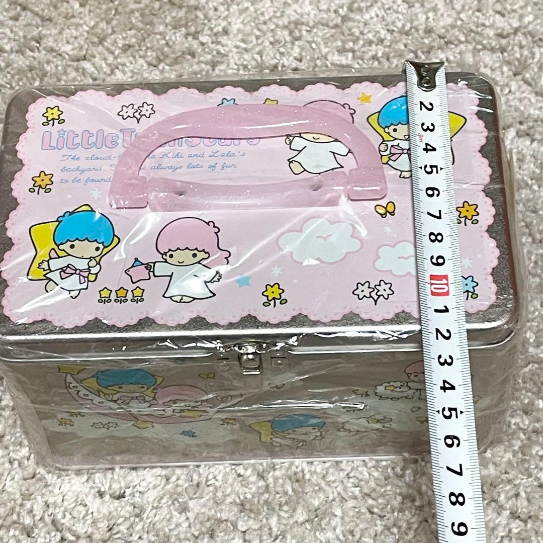 【未開封】リトルツインスターズ　キキララ　トランク型 取っ手付き缶　ケース　缶