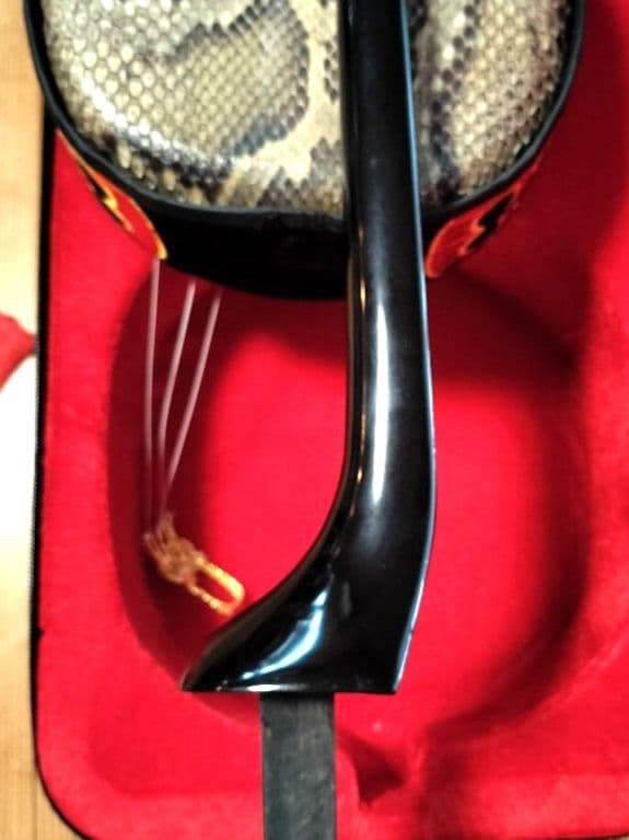 ビンテージ三線、本革1枚張り、真壁型、美音