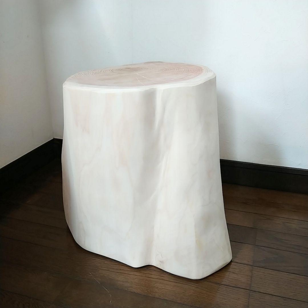 丸太スツール　丸太サイドテーブル　ヒノキの根元