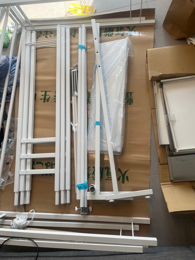 突っ張りハンガーラック、大容量クローゼットW135〜230㎝