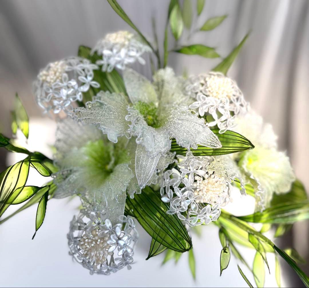 アメリカンフラワー　ディップフラワーNO.142（カトレア・レースフラワー）②