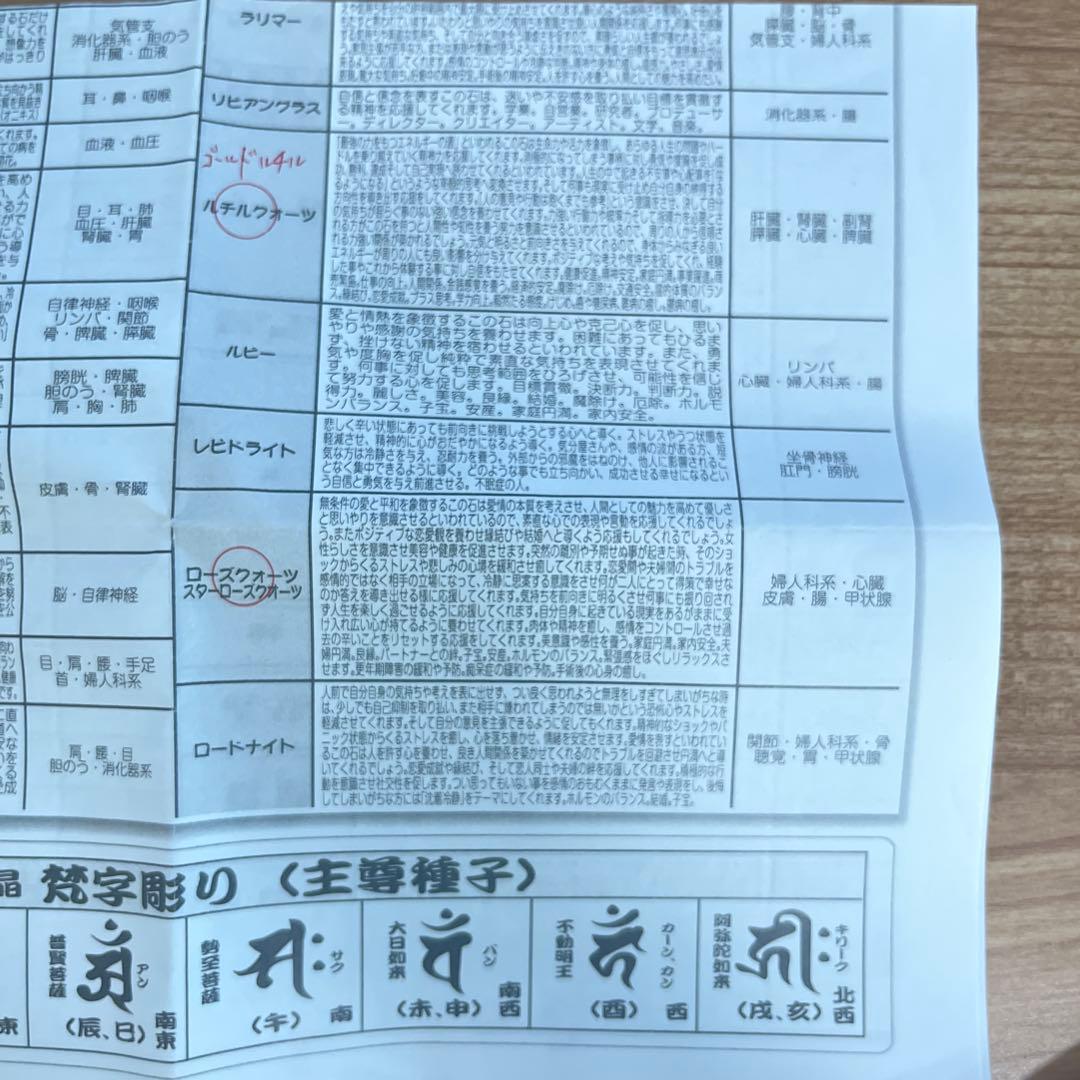 愛光堂　天然石ブレスレット中古