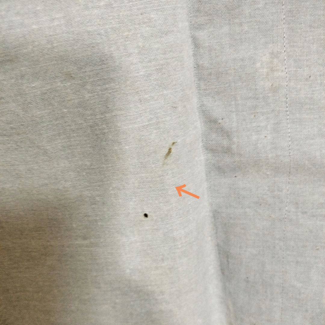 ハンドメイド　割烹着　藍染リメイク　半纏リメイク　印半纏　グレー　家紋