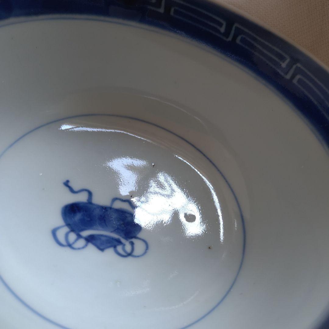 古伊万里（太明年製） 染付蓋付き碗４客セット