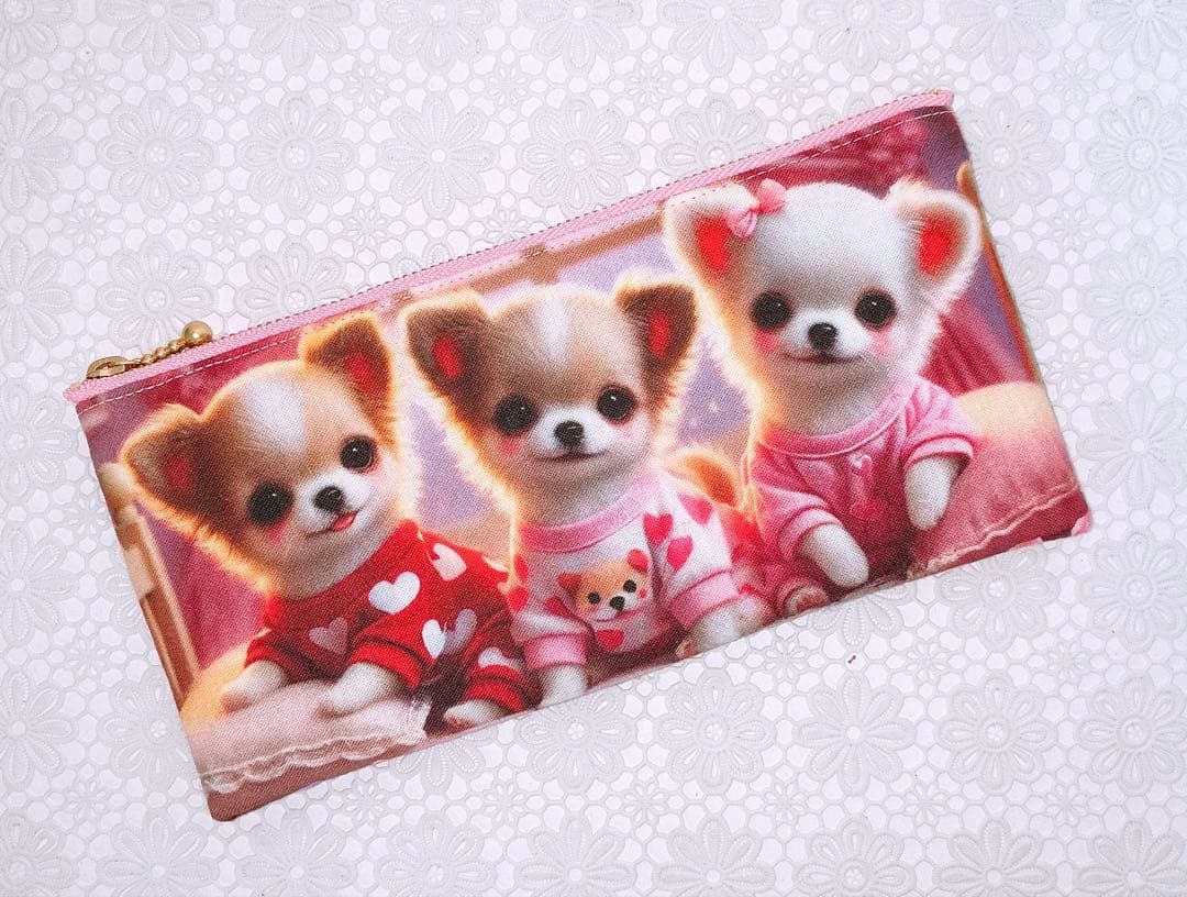 巾着＆ポーチ♡レディ&チワワ
