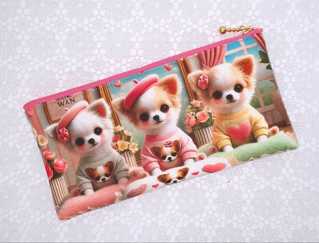 巾着＆ポーチ♡レディ&チワワ