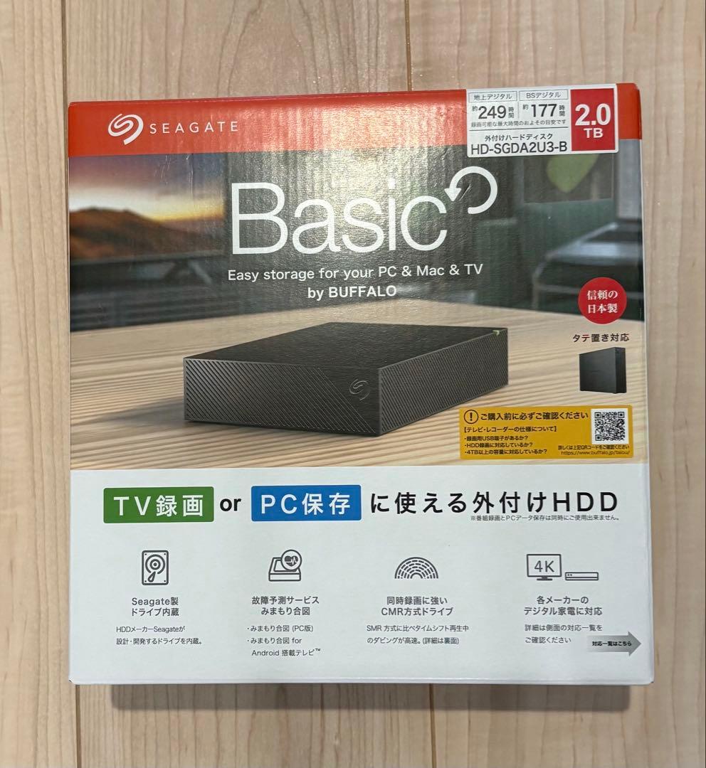 外付けHDD Seagate Basicドライブ 2TB