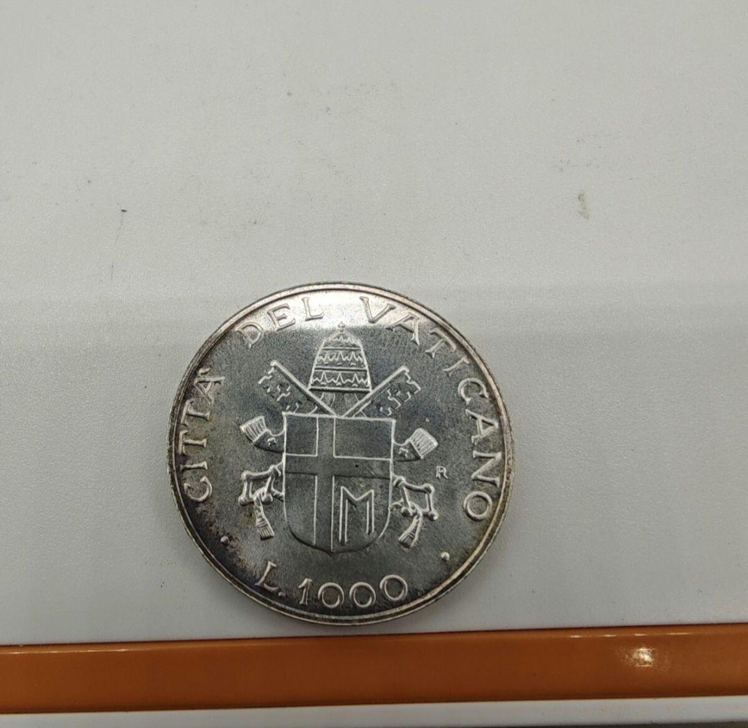 バチカン市国　1000リラ銀貨　14.6g