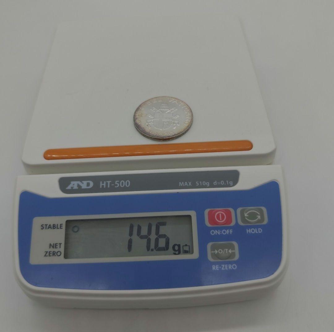 バチカン市国　1000リラ銀貨　14.6g