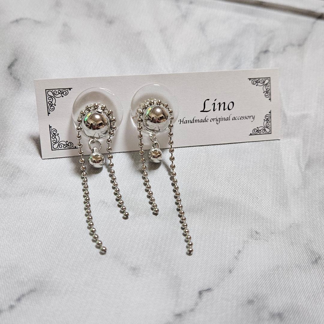 チェーンピアス シルバーピアス ロングピアス