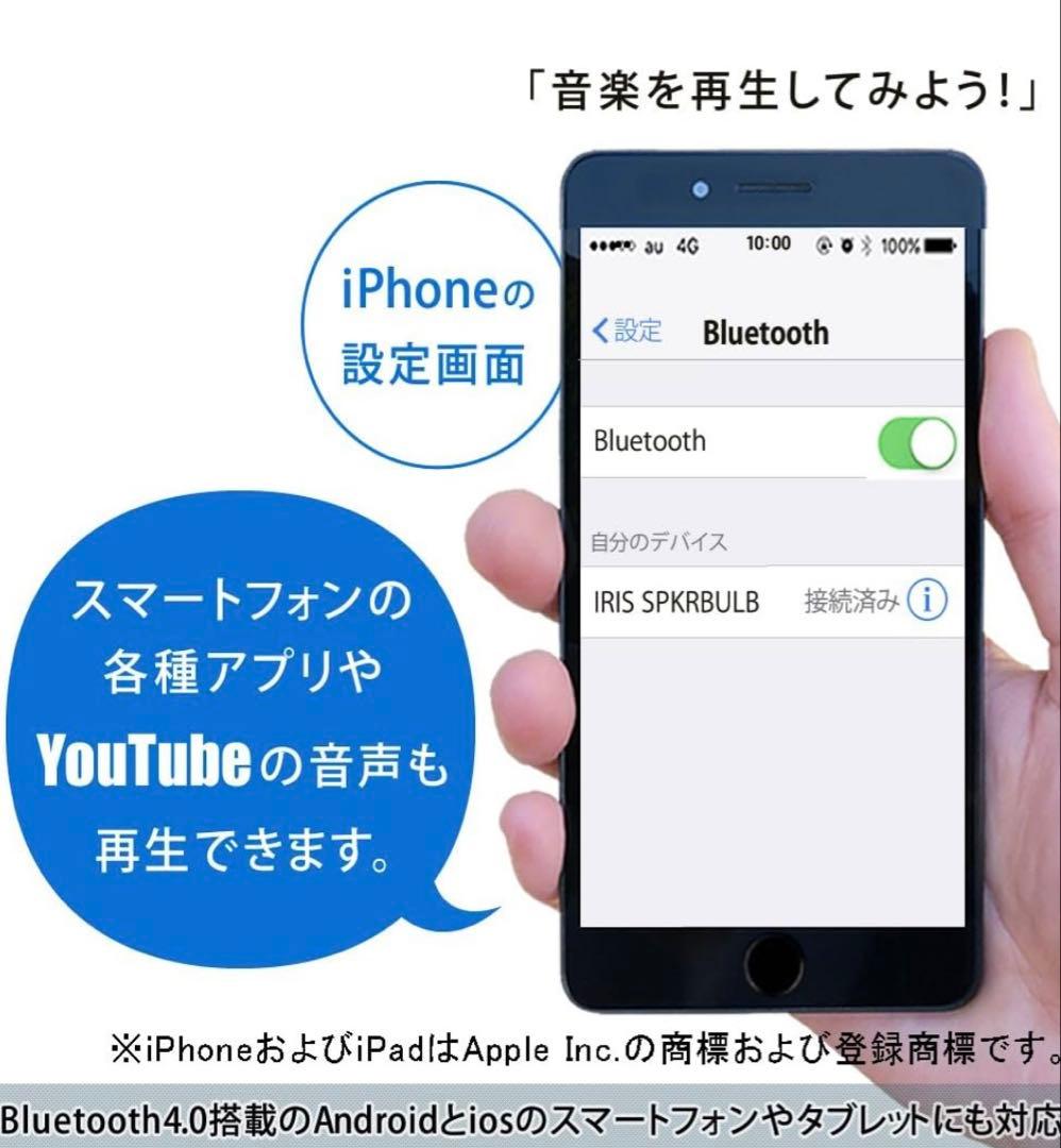 IRIS OHYAMA スピーカー付きLED電球 E26 2個セット【新品】