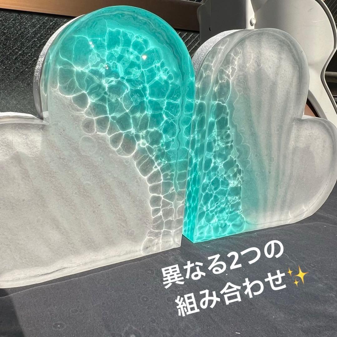 【波紋アート⑥】～凪～／砂紋／15cmハート／ナチュラルサンド／枠なし