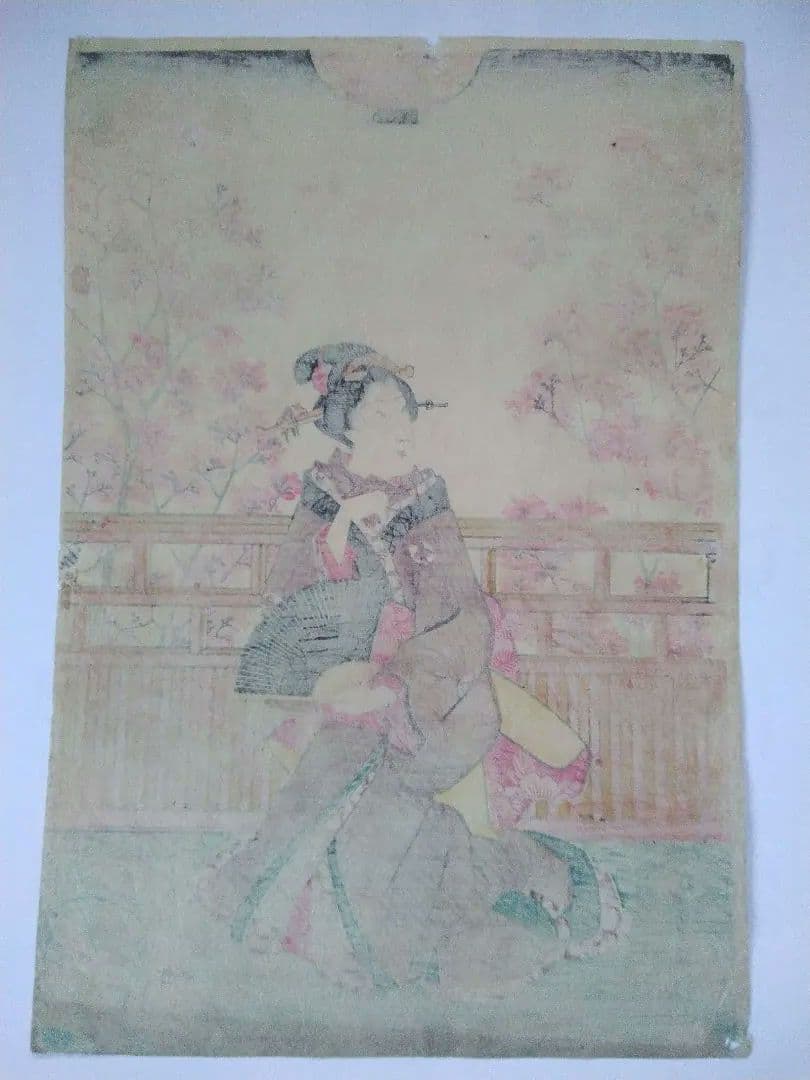 浮世絵 見立　源氏　花の宴　広重　３枚続