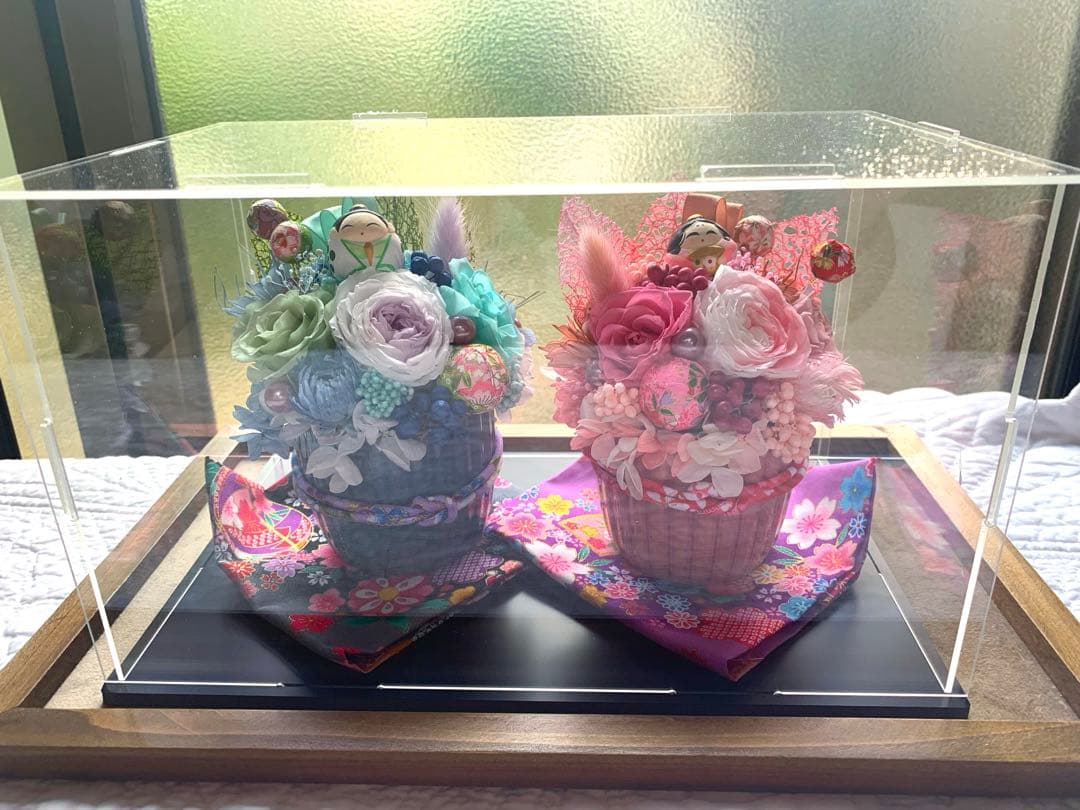 HANDMADE プリザーブドフラワー　お雛様セット