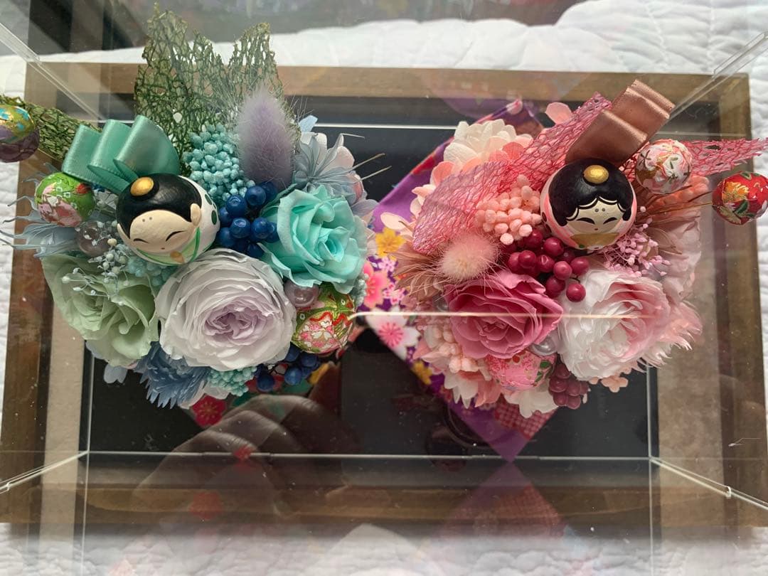 HANDMADE プリザーブドフラワー　お雛様セット