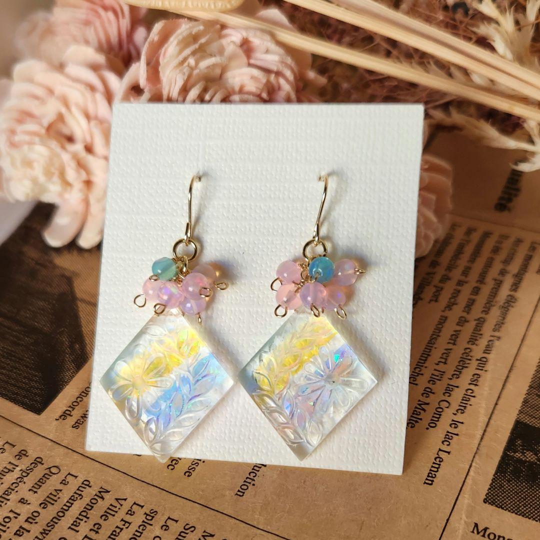 ✅️ドレミ✅️タヒチアンティアレとマイレカービングピアス