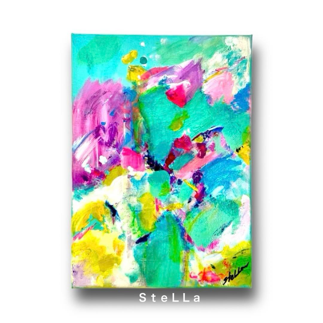 現代アート　カラフル　パステル　北欧アート　インテリア　抽象画　ポップ　おしゃれ