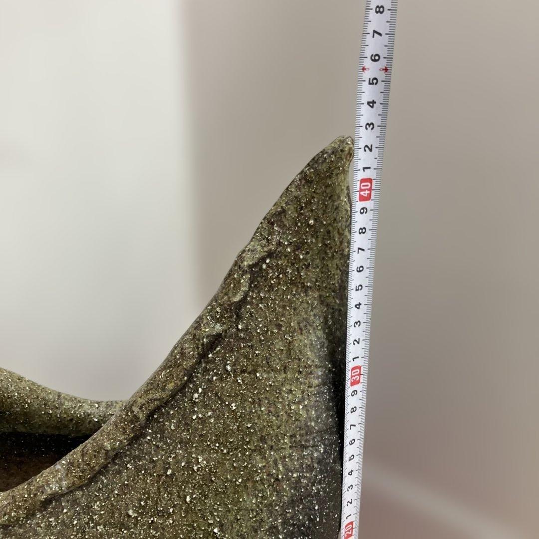 抽象デザイン 陶器製花器信楽焼