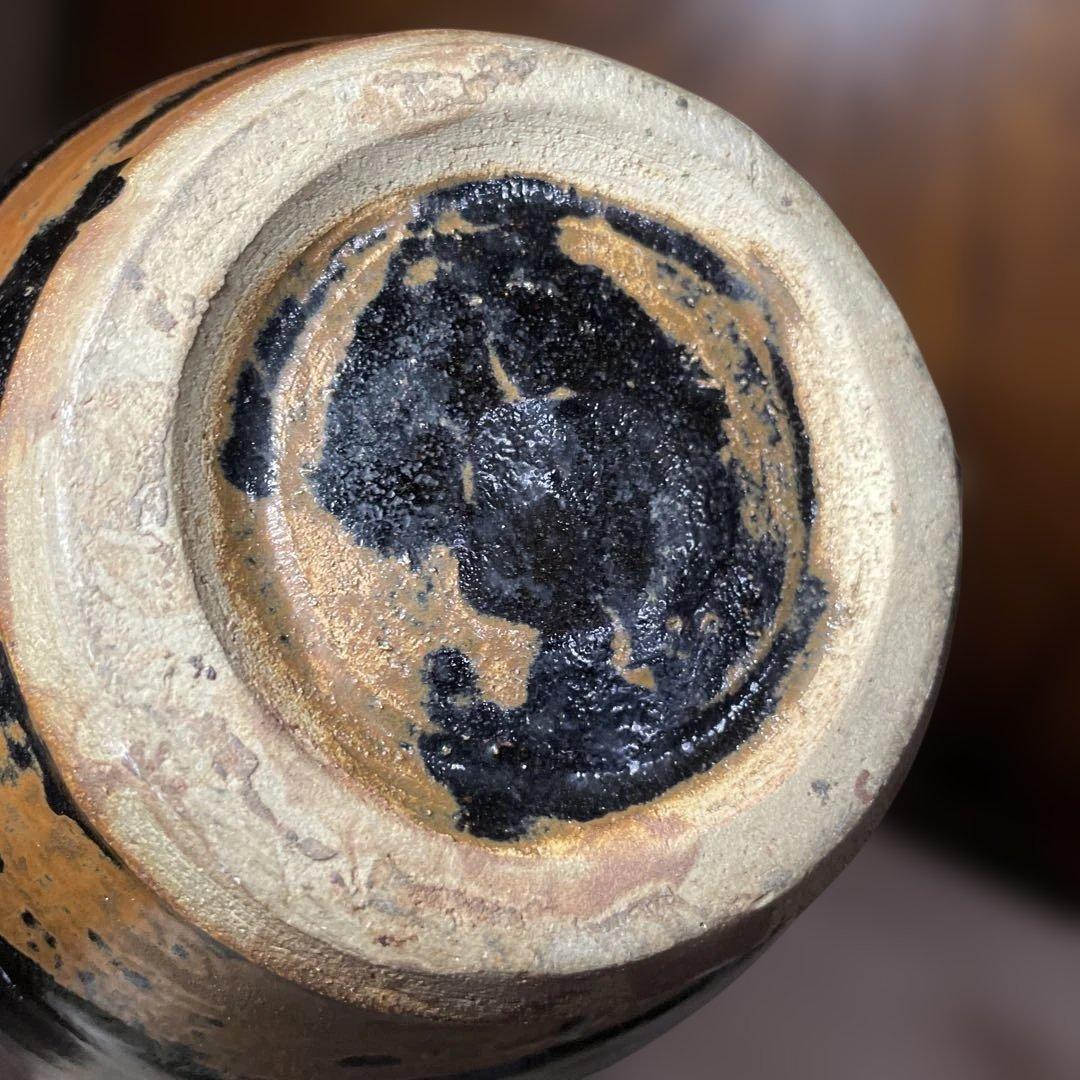 益子焼　浜田庄司　掛合釉花瓶　箱なし