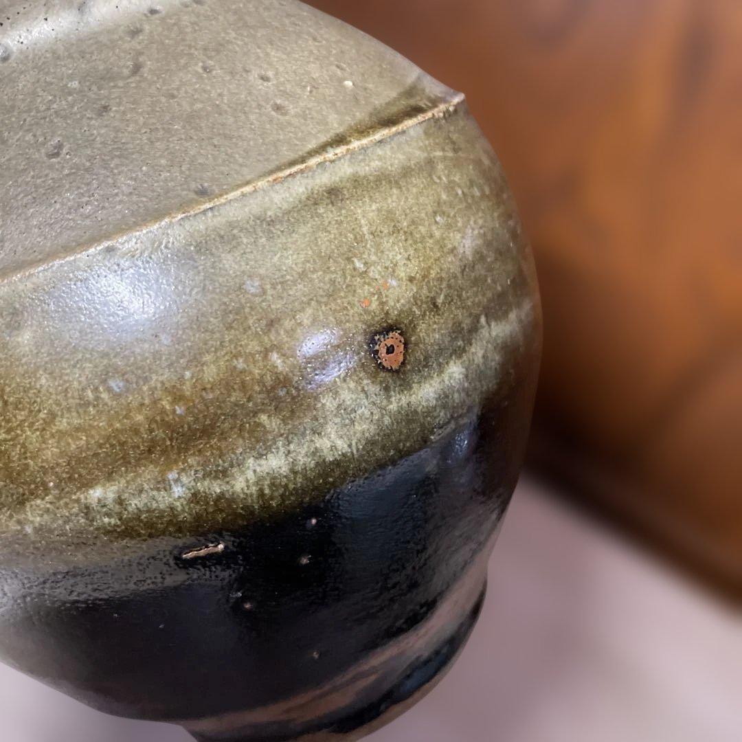 益子焼　浜田庄司　掛合釉花瓶　箱なし