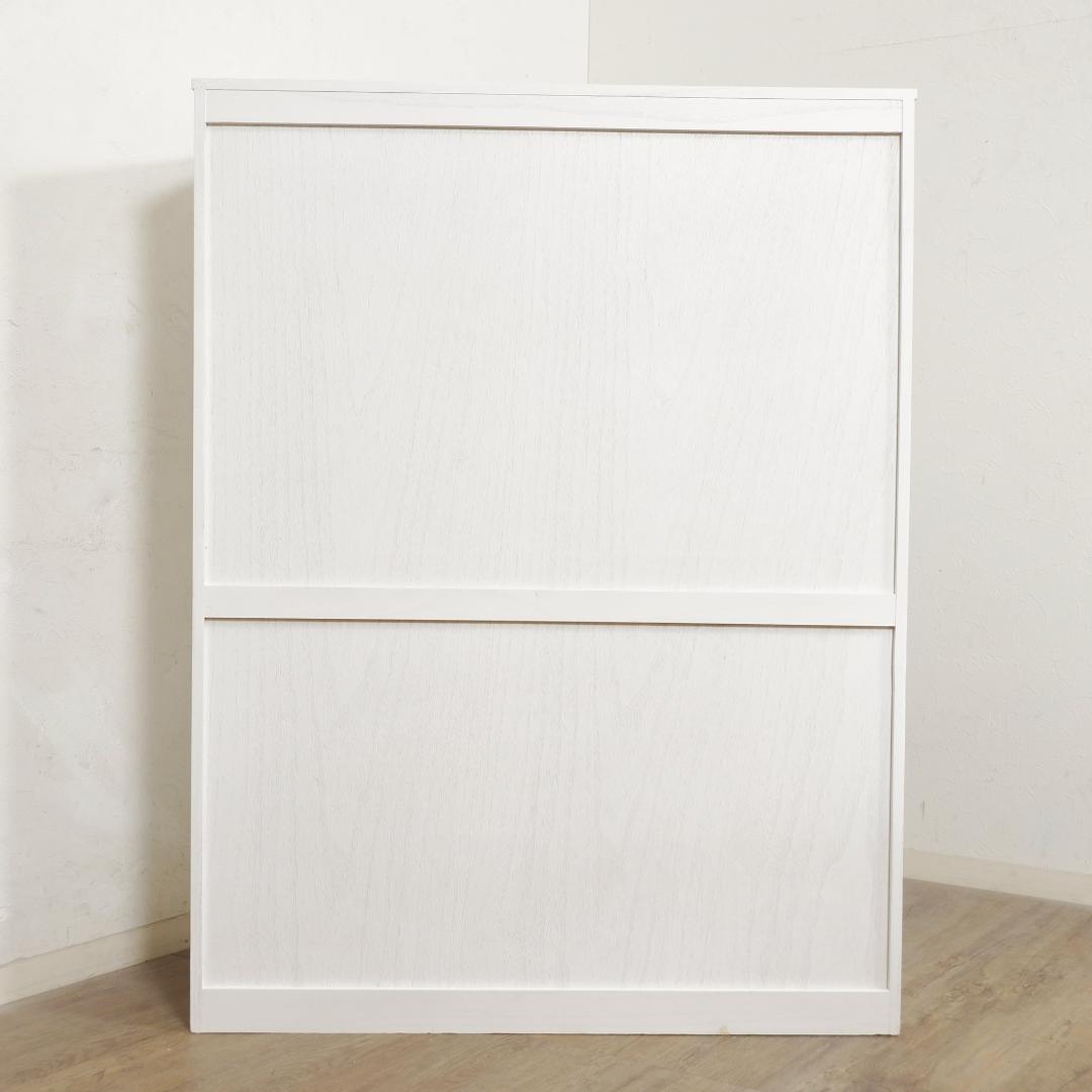 幅87cm【新品】然木桐製 ワイドチェスト 11杯 ホワイト