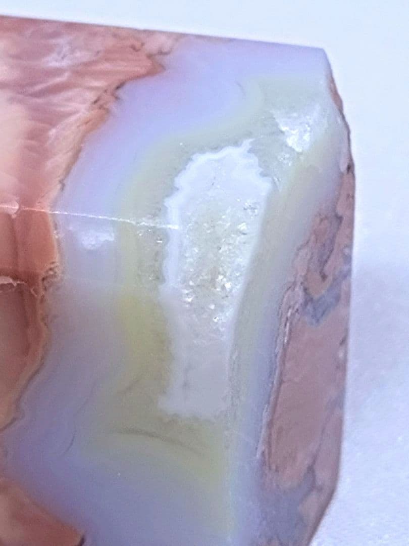 ピンク めのう　ひし形　タワー （四角柱）　お買い得 四点 セット　アゲート