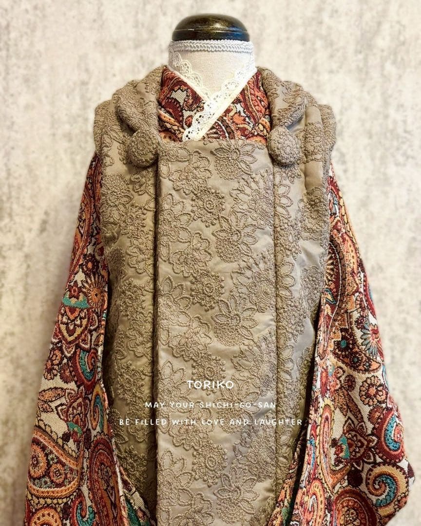 ［即納］三歳 七五三 衣装 着物 被布 ハンドメイド着物 753